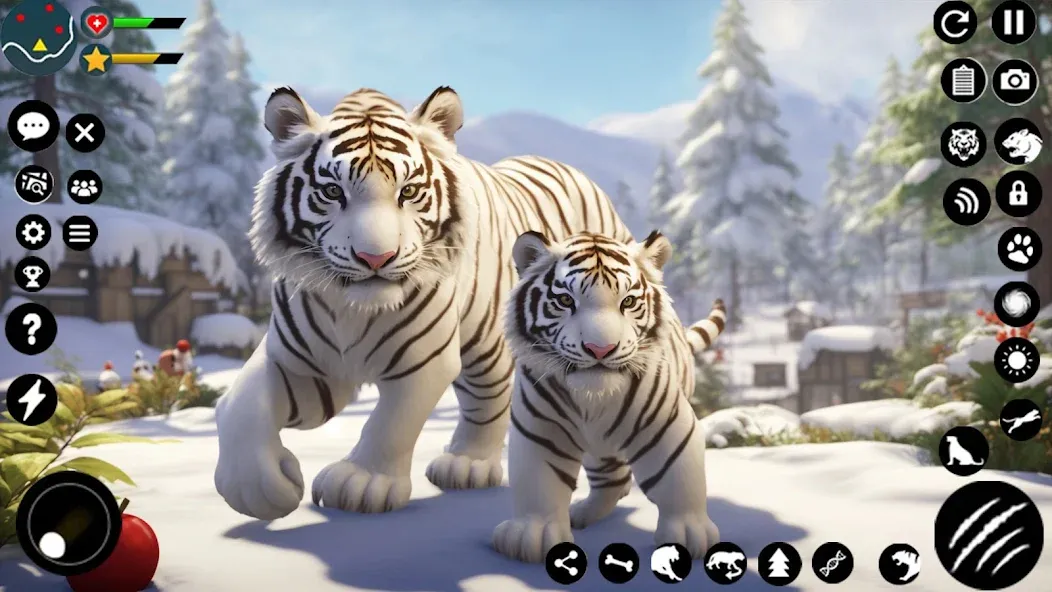 Arctic White Tiger Family Sim  [МОД Бесконечные деньги] Screenshot 5