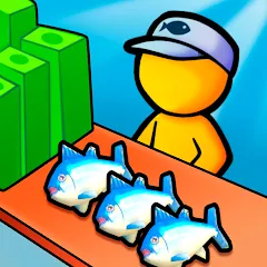 Взломанная My Fish Mart: Idle Tycoon Game (Мой рыбный магазин)  [МОД Все открыто] - стабильная версия apk на Андроид