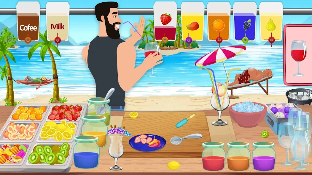 Boba cocktail:DIY recipe games  [МОД Mega Pack] Screenshot 1