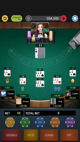 World Blackjack King  [МОД Unlimited Money] Screenshot 3