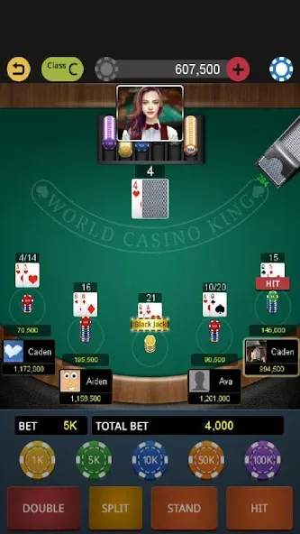 World Blackjack King  [МОД Unlimited Money] Screenshot 4