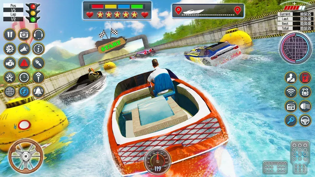 Speed Boat Racing: Boat games  [МОД Unlimited Money] Screenshot 1