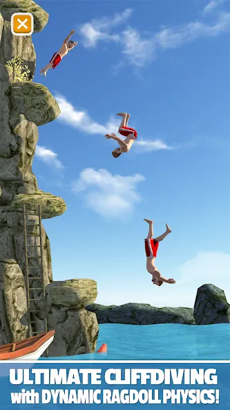 Flip Diving (Флип дайвинг)  [МОД Бесконечные монеты] Screenshot 1