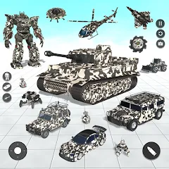 Взломанная Tank Robot Game Army Games (армейский танк робот трансформационная игра)  [МОД Меню] - стабильная версия apk на Андроид