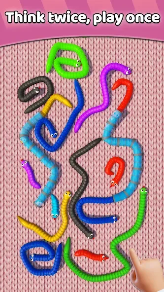 Tangled Snakes Puzzle Game (Танглед Снейк 3Д)  [МОД Много монет] Screenshot 2