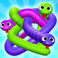 Взломанная Tangled Snakes Puzzle Game (Танглед Снейк 3Д)  [МОД Много монет] - полная версия apk на Андроид