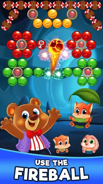 Bubble Friends Bubble Shooter  [МОД Бесконечные деньги] Screenshot 3