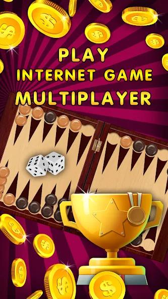 Backgammon Nard offline online  [МОД Много денег] Screenshot 3