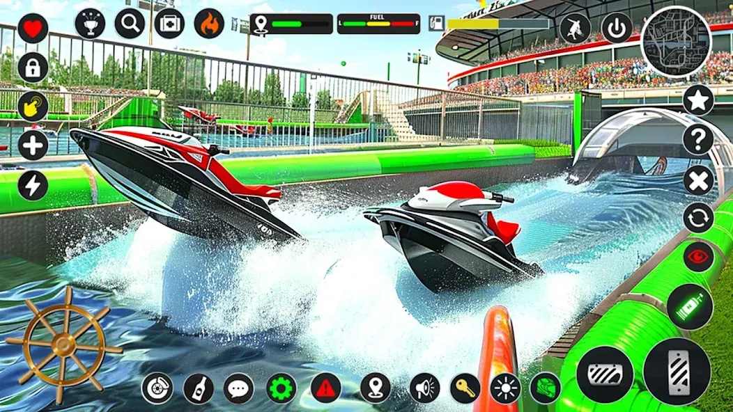 Jetski Boat Racing: Boat Games (Джетски Гонки на лодках)  [МОД Меню] Screenshot 1