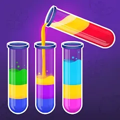 Взломанная Color Water Sort Wooden Puzzle (Цвет воды Сорт Вуди Пазл)  [МОД Unlocked] - стабильная версия apk на Андроид