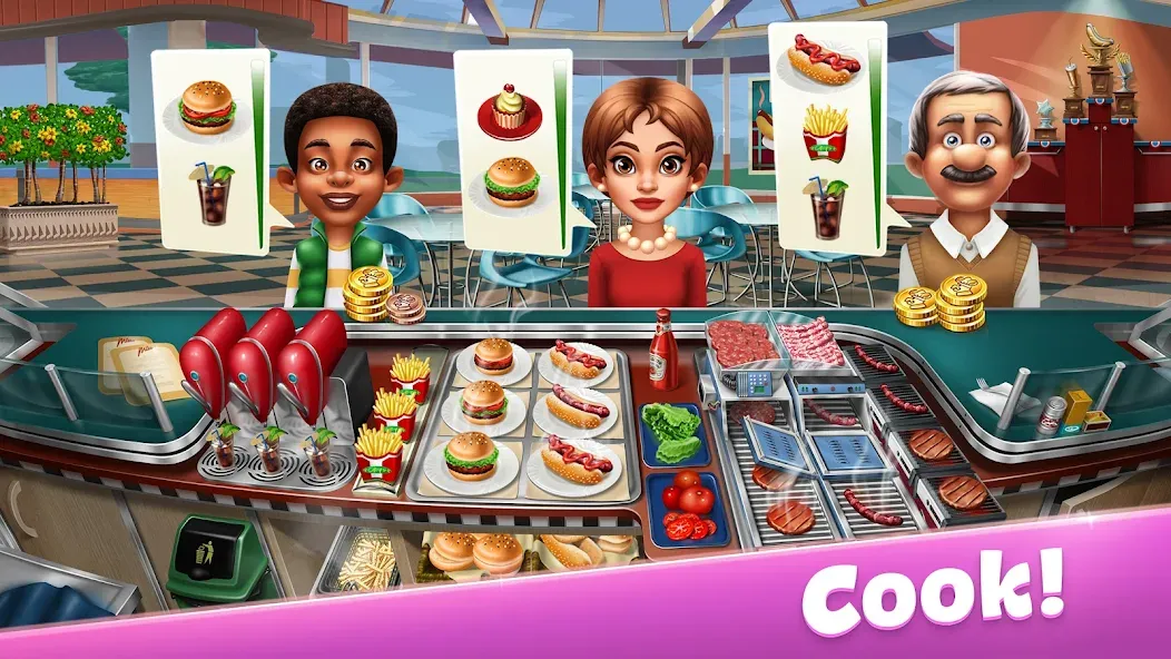 Cooking Fever: Restaurant Game  [МОД Бесконечные деньги] Screenshot 1