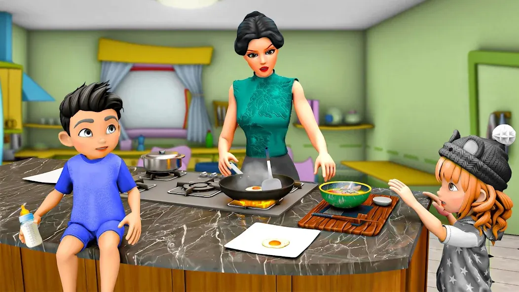 Virtual Mother Simulator 3D (Виртуальные игры богатой материальной жизни)  [МОД Меню] Screenshot 4