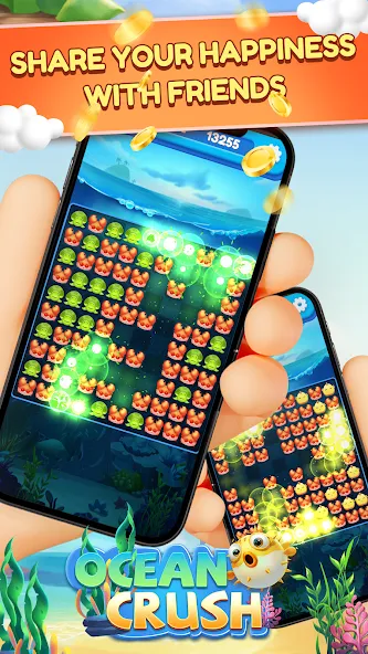 Ocean Crush-Matching Games (Оушен Краш)  [МОД Menu] Screenshot 4