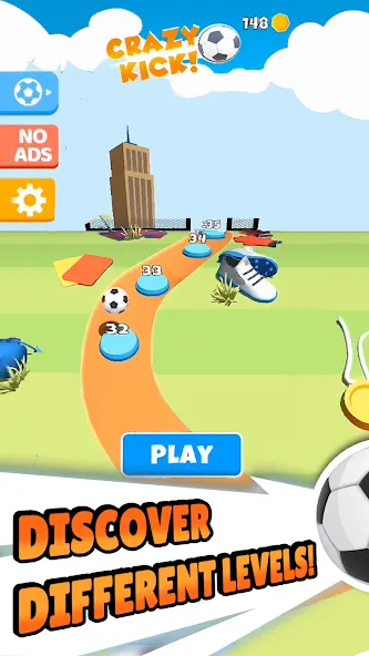 Crazy Kick! Fun Football game  [МОД Меню] Screenshot 5