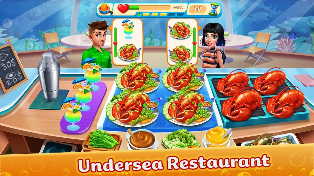 Cooking Aquarium - A Star Chef (Кукинг Аквариум)  [МОД Menu] Screenshot 2