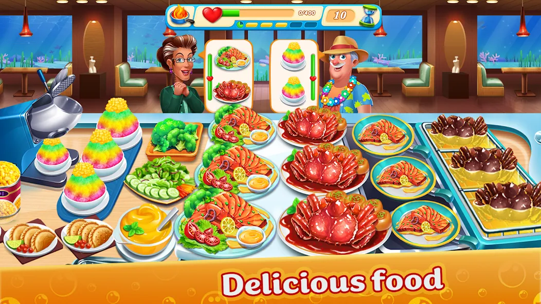 Cooking Aquarium - A Star Chef (Кукинг Аквариум)  [МОД Menu] Screenshot 3