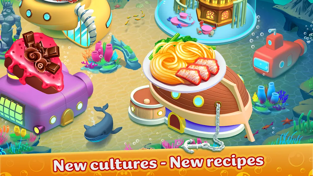 Cooking Aquarium - A Star Chef (Кукинг Аквариум)  [МОД Menu] Screenshot 5