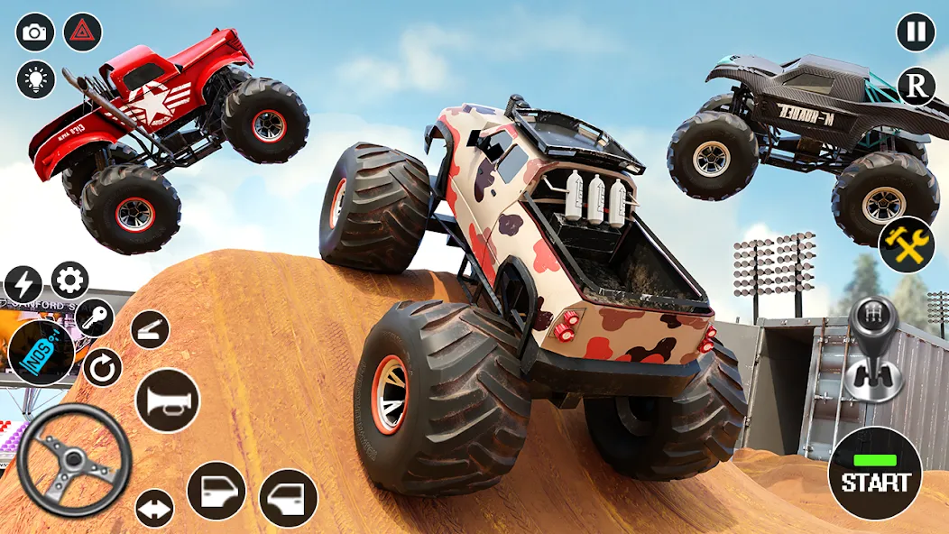 Fearless US Monster Truck Game (Фирлесс ЮЭС Монстер Трак Гейм)  [МОД Menu] Screenshot 3