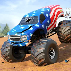 Скачать взломанную Fearless US Monster Truck Game (Фирлесс ЮЭС Монстер Трак Гейм)  [МОД Menu] - последняя версия apk на Андроид