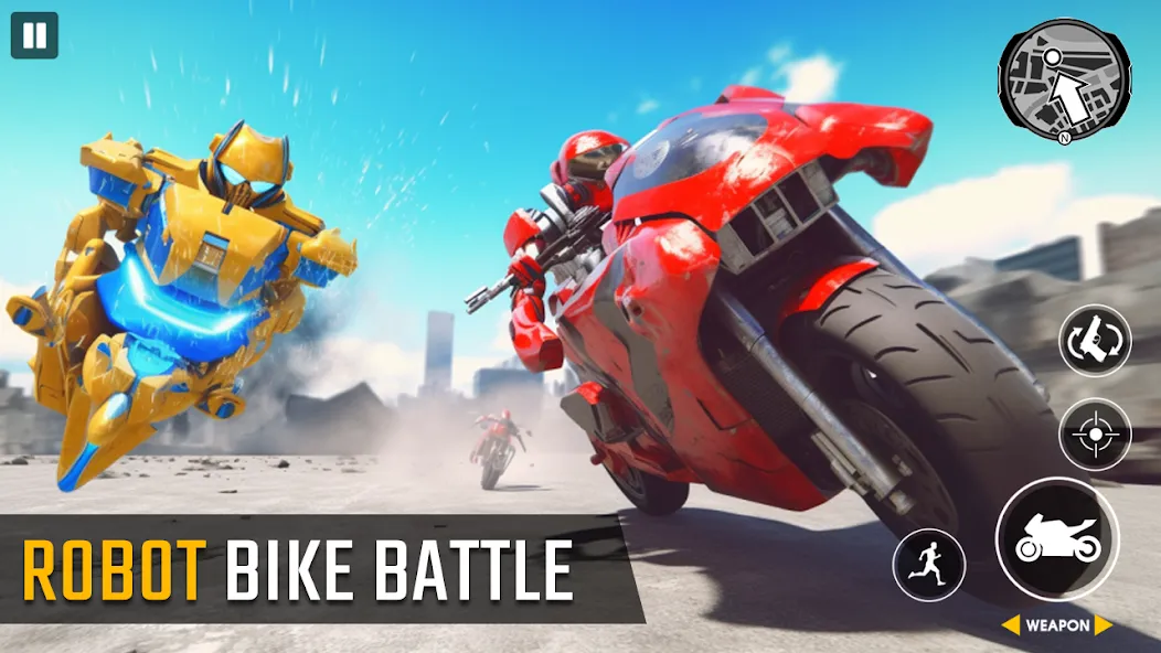 Real Robot Bike Transform Game  [МОД Menu] Screenshot 5