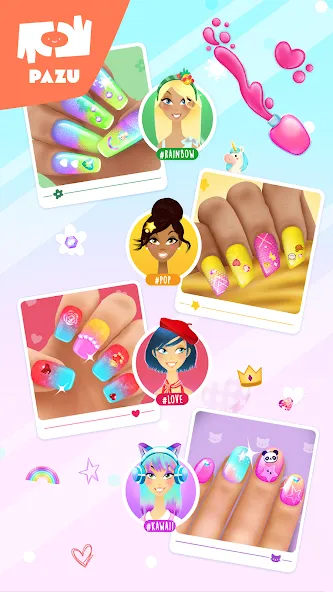 Girls Nail Salon - Kids Games  [МОД Unlocked] Screenshot 5