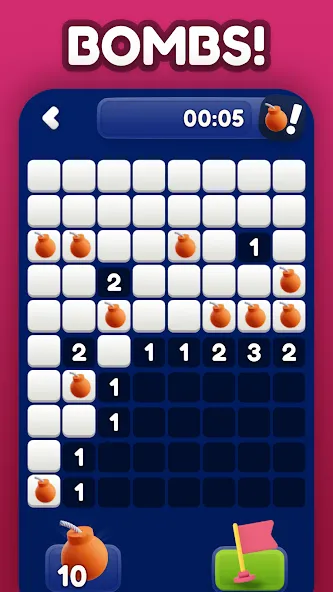 Minesweeper Bomb Mines Game (Майнсвипер разблокирует уровни Марка)  [МОД Unlimited Money] Screenshot 3