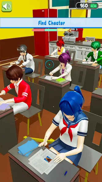 Anime School Teacher Simulator  [МОД Много монет] Screenshot 4