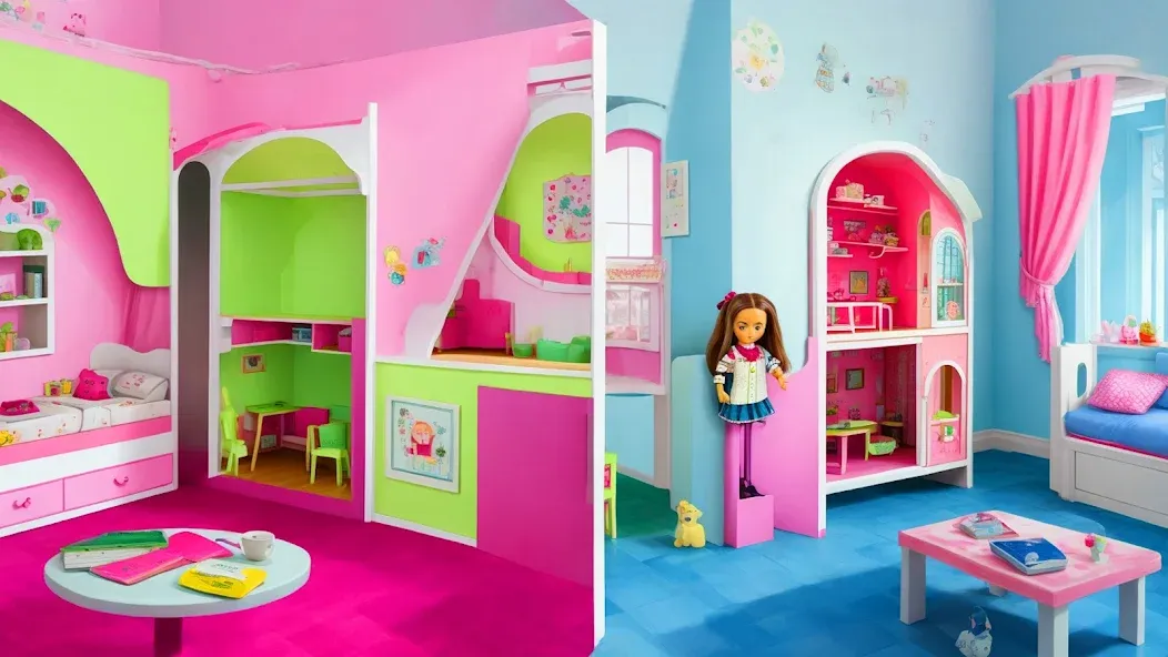 Doll House Design: Girl Games (Долл Хаус Дизайн)  [МОД Бесконечные монеты] Screenshot 1