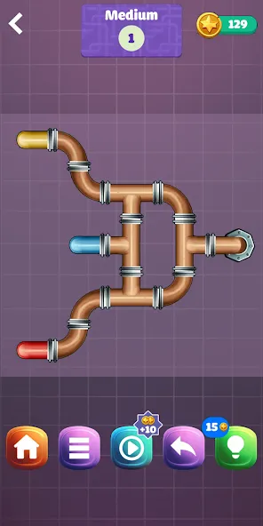 Pipe Puzzle Connect (Пайп Пазл Коннект)  [МОД Бесконечные деньги] Screenshot 2