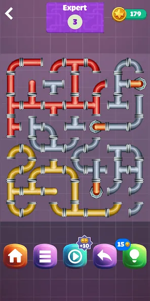 Pipe Puzzle Connect (Пайп Пазл Коннект)  [МОД Бесконечные деньги] Screenshot 5