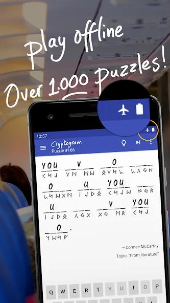 Cryptogram - puzzle quotes (Скрытограмма)  [МОД Много денег] Screenshot 3