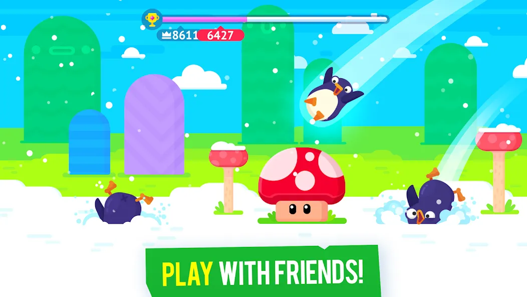 Bouncemasters: Penguin Games (Баунсмастерс)  [МОД Бесконечные монеты] Screenshot 3