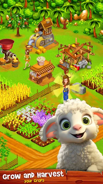 Country Valley Farming Game (Парадайз Хей Фарм Айленд)  [МОД Много монет] Screenshot 1