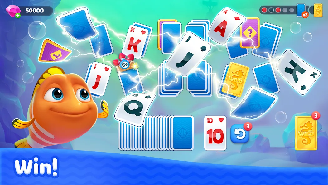 Fishdom Solitaire (Фишдом Солитер)  [МОД Menu] Screenshot 3