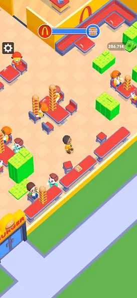 My Burger Shop: Burger Games (Май Бургер Шоп Игры)  [МОД Бесконечные деньги] Screenshot 1