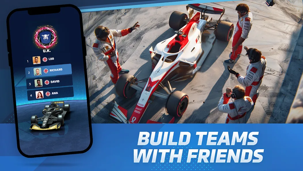 Racing Rivals: Team Car Game (Моторспортивные соперники)  [МОД Много денег] Screenshot 2