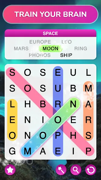 Word Search - Word Puzzle Game  [МОД Бесконечные деньги] Screenshot 2