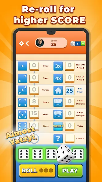 Yatzy - Fun Classic Dice Game (Ятзи)  [МОД Unlocked] Screenshot 5