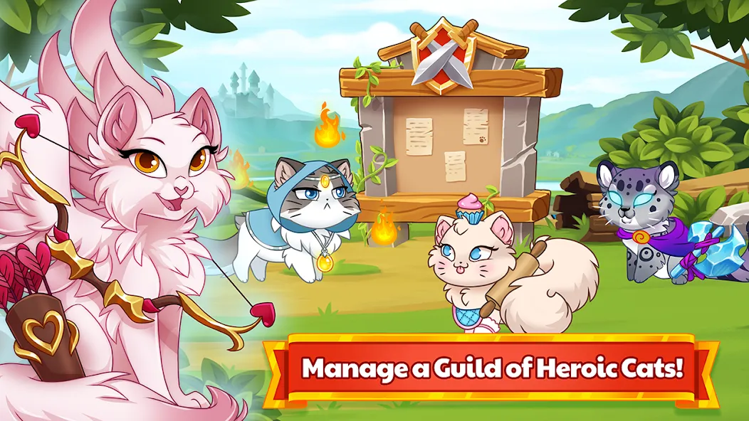 Castle Cats - Idle Hero RPG (Кэстл Кэтс)  [МОД Menu] Screenshot 1