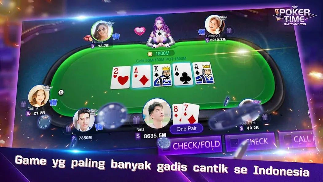 Poker Time- Pulsa Texas Holdem (Покер Тайм)  [МОД Mega Pack] Screenshot 1