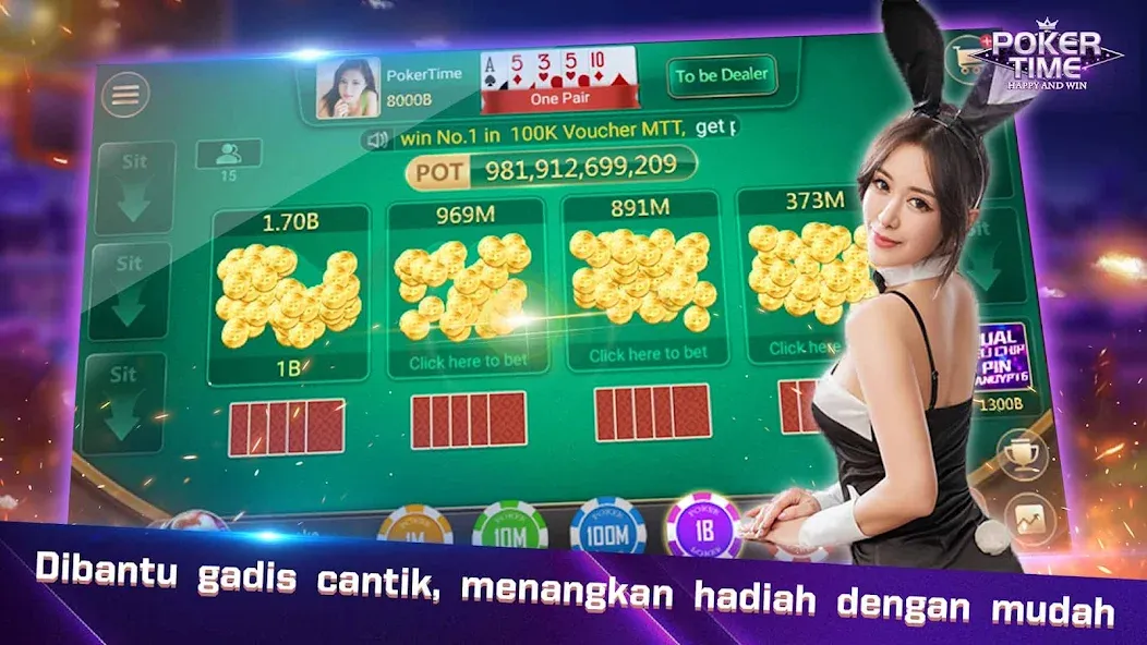 Poker Time- Pulsa Texas Holdem (Покер Тайм)  [МОД Mega Pack] Screenshot 2