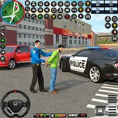 Взломанная City Police Car Driving Games  [МОД Много денег] - последняя версия apk на Андроид