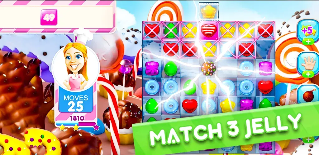 Jelly Kingdom Crush - Match 3  [МОД Mega Pack] Screenshot 1