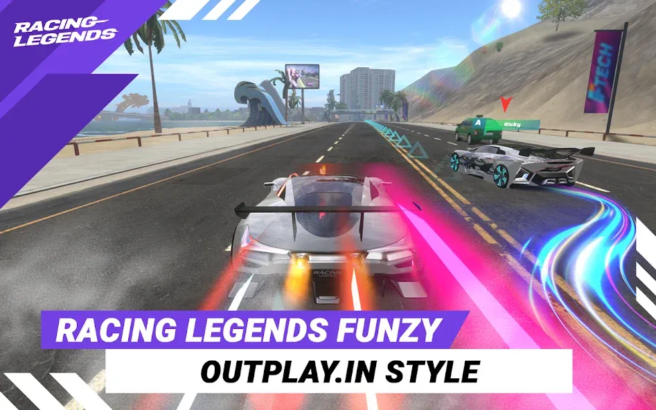 Racing Legends Funzy (Расинг Легендс Фанзи)  [МОД Бесконечные деньги] Screenshot 1