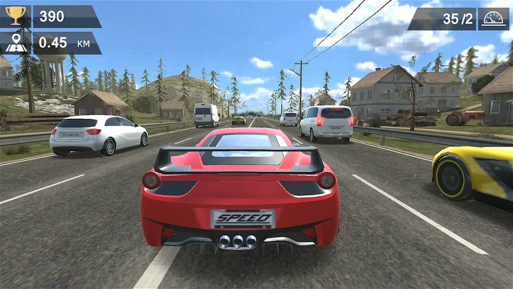 Racing Traffic Car Speed  [МОД Бесконечные монеты] Screenshot 5