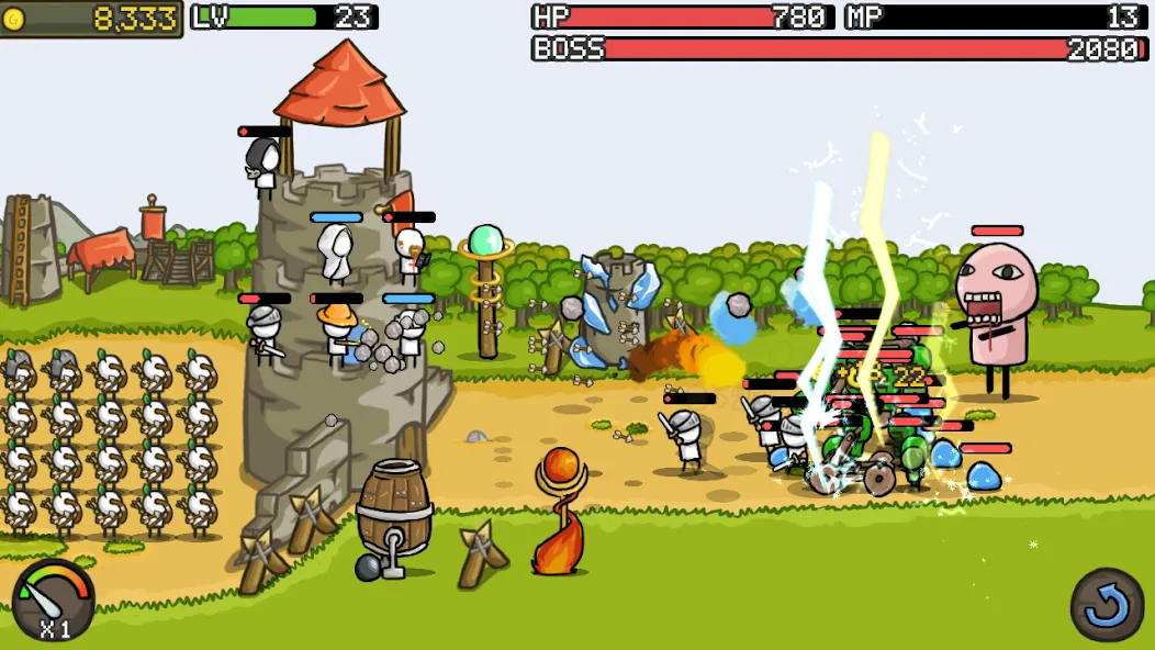 Grow Castle - Tower Defense (Гроу Касл)  [МОД Unlimited Money] Screenshot 2