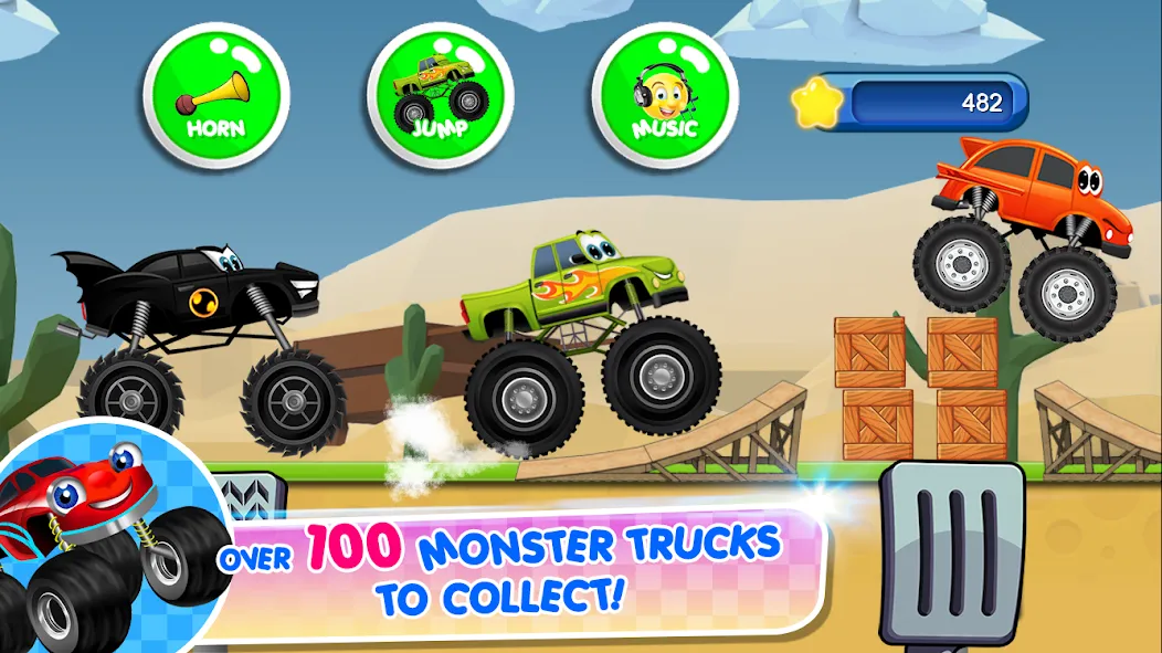 Monster Trucks Game for Kids 2 (Монстр Тракс Игра для Детей 2)  [МОД Много денег] Screenshot 2