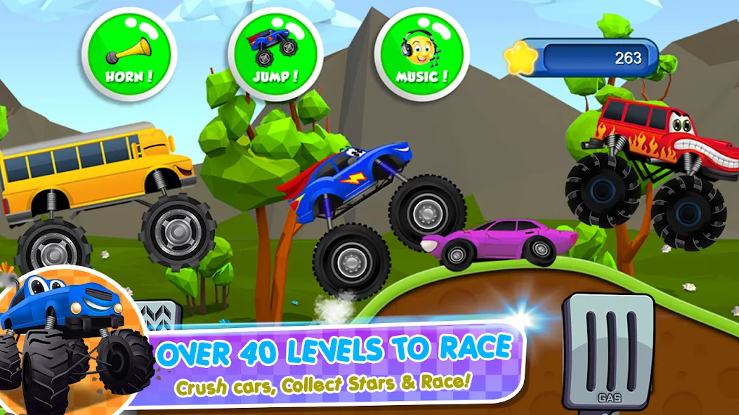 Monster Trucks Game for Kids 2 (Монстр Тракс Игра для Детей 2)  [МОД Много денег] Screenshot 4