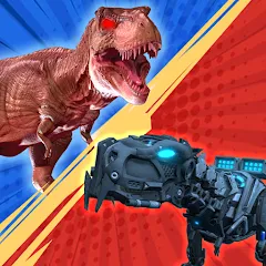 Взломанная Dinosaur Monster Fight Battle (Бамбам Монстр Против 100 Дверей)  [МОД Unlimited Money] - полная версия apk на Андроид