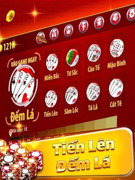 Tiến Lên Đếm Lá - Tien Len  [МОД Много монет] Screenshot 1